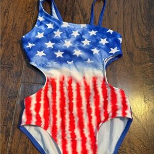 Art Class Blue and Red Swimsuit